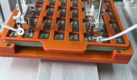 電池片雙頭焊錫視頻